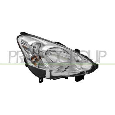 DX_SCRITTA_LOGO.jpg Proiettore Destro H4 Elettrico Con Motore Peugeot Partner Dal 2012 Al 2015 9677202380
