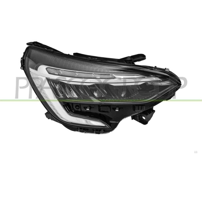 DX_SCRITTA_LOGO.jpg Proiettore Destro Elettrico Con Motore Con Bordo Cromato Con Centralina Led Renault Clio Dal 2019 260100902R