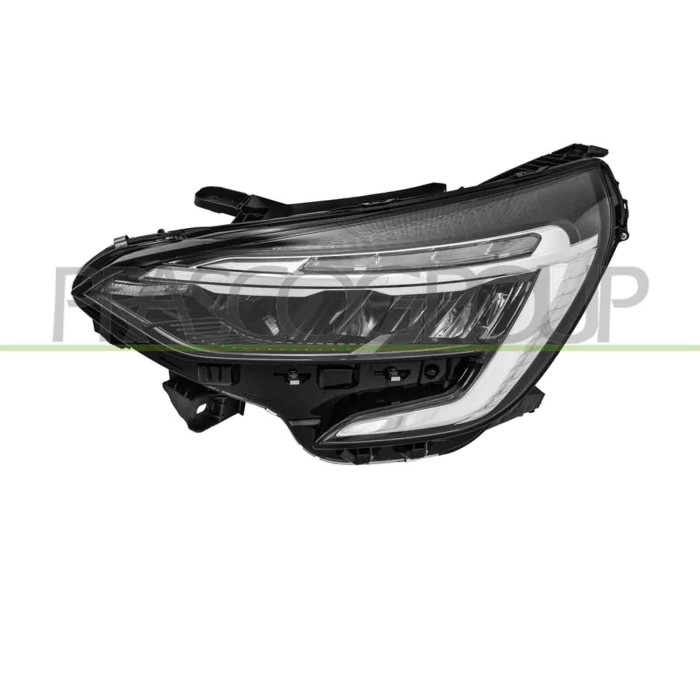 SX_SCRITTA_LOGO.jpg Proiettore Sinistro Elettrico Con Motore Con Bordo Cromato Con Centralina Led Renault Clio Dal 2019 26060998