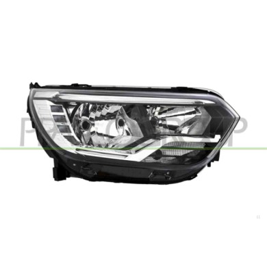 DX_SCRITTA_LOGO.jpg Proiettore Destro H7 Elettrico Con Motore Con Luce Diurna Led Renault Express Van Dal 2021 260105660R