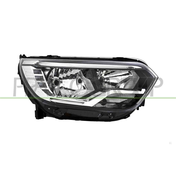 DX_SCRITTA_LOGO.jpg Proiettore Destro H7 Elettrico Con Motore Con Luce Diurna Led Renault Express Van Dal 2021 260105660R