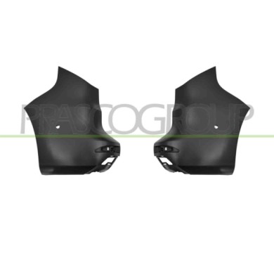NEUTRO.jpg Kit Cantonali Paraurti Posteriore Nero Liscio Da Primerizzare Foro Pdc Destro+Sinistro Renault Kangoo Multispace 2021