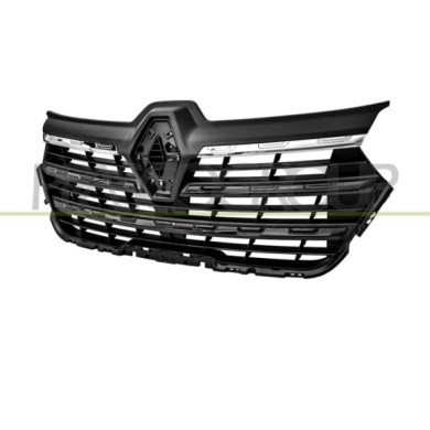 NEUTRO.jpg Griglia Radiatore Nera Goffrata Con 2 Modanature Cromate E 3 Nere Lucide Renault Trafic (X82) Dal 2021 623104956R