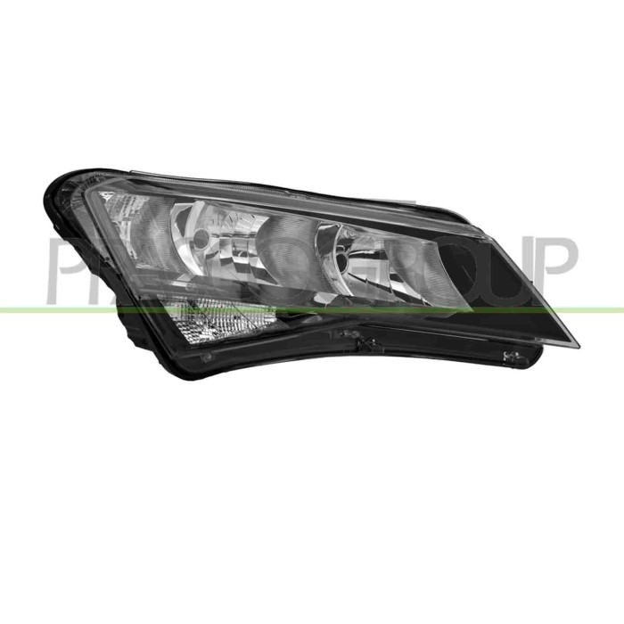 DX_SCRITTA_LOGO.jpg Proiettore Destro H7+H7 Elettrico Con Motore Versione Hella Skoda Octavia Dal 2004 Al 2008 3V1941016