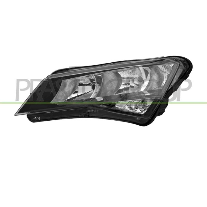 SX_SCRITTA_LOGO.jpg Proiettore Sinistro H7+H7 Elettrico Con Motore Versione Hella Skoda Octavia Dal 2004 Al 2008 3V1941015