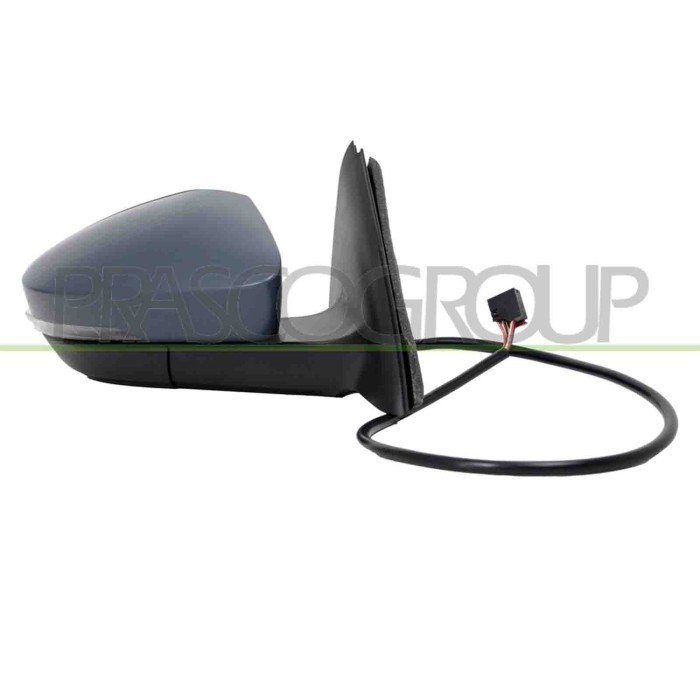 DX_SCRITTA_LOGO.jpg Retrovisore Destro Elettrico Primer Termico Chiudibile Con Fanale Luce Cortesia 9 Pins Skoda Octavia 2013-20