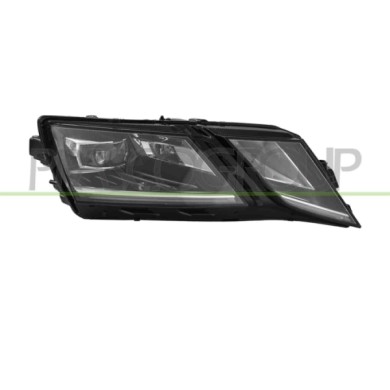 DX_SCRITTA_LOGO.jpg Proiettore Destro Elettrico Con Motore Con Luce Diurna Led Skoda Octavia Dal 2017 Al 2020 5E1941016E