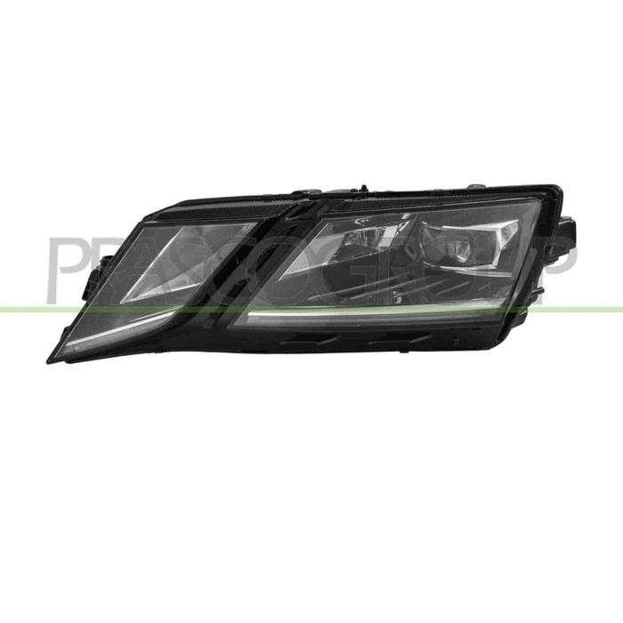 SX_SCRITTA_LOGO.jpg Proiettore Sinistro Elettrico Con Motore Con Luce Diurna Led Skoda Octavia Dal 2017 Al 2020 5E1941015E