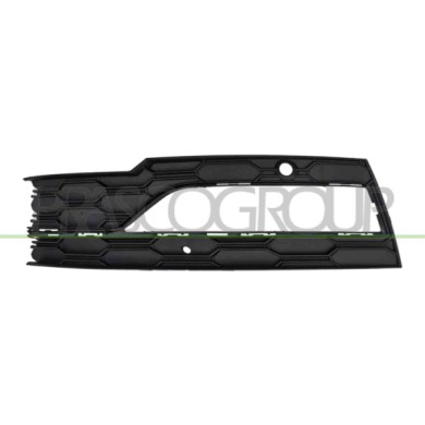 SX_SCRITTA_LOGO.jpg Griglia Sinistra Paraurti Anteriore Nera Con Sede Fendi Con Fori Pdc Skoda Octavia Dal 2020 Al 2024 5E380706
