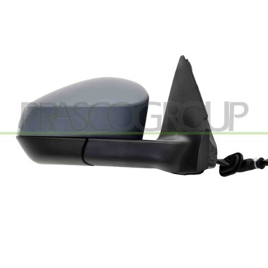 DX_SCRITTA_LOGO.jpg Retrovisore Destro Elettrico Con Primer Termico Chiudibile Con Fanale Convesso 8 Pins Skoda Fabia (Nj) Dal 2