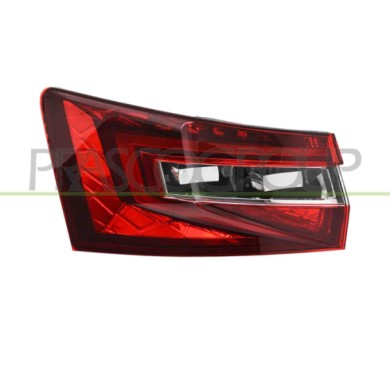 SX_SCRITTA_LOGO.jpg Fanale Posteriore Sinistro Esterno Senza Portalampada Nero Led Versione Varok Skoda Superb Dal 2015 Al 2019 