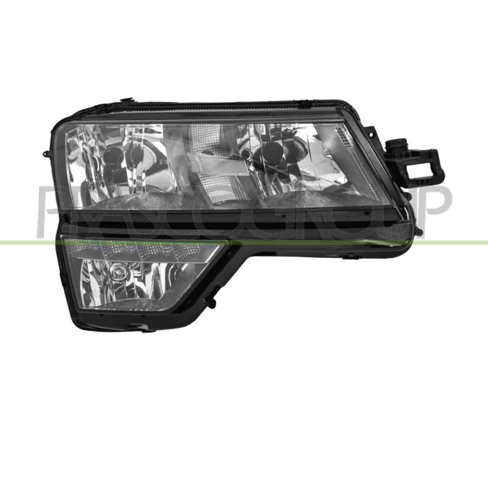 DX_SCRITTA_LOGO.jpg Proiettore Destro H7+H7 Elettrico Motore Luce Diurna Senza Fendinebbia Led Versione Varroc Skoda Karoq 2017-
