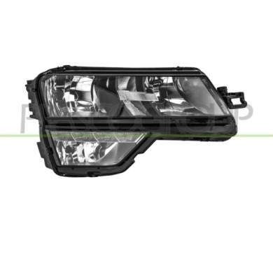 DX_SCRITTA_LOGO.jpg Proiettore Destro H7+H7 Elettrico Motore Luce Diurna Con Fendinebbia Led Versione Varroc Skoda Karoq 2017-20