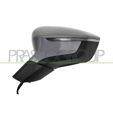 SX_SCRITTA_LOGO.jpg Retrovisore Sinistro Elettrico Primer Termico Chiudibile Con Fanale Blis Convesso 10 Pins Seat Ateca 2016-20