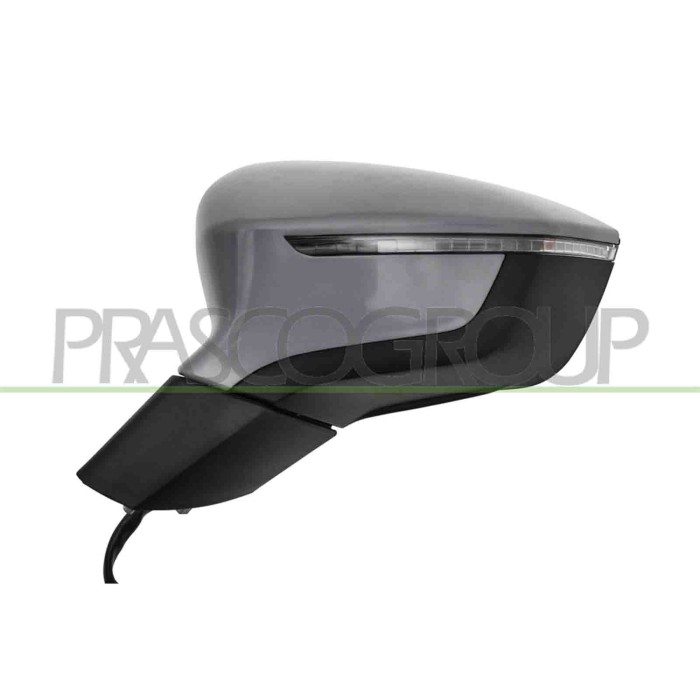 SX_SCRITTA_LOGO.jpg Retrovisore Sinistro Elettrico Primer Termico Chiudibile Con Fanale Blis Convesso 10 Pins Seat Ateca 2016-20