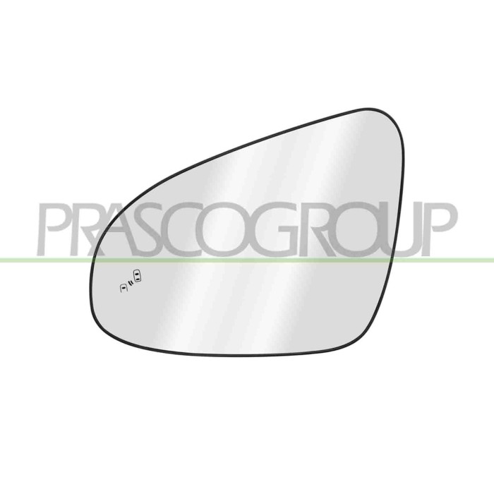 SX_SCRITTA_LOGO.jpg Piastra Specchio Sinistra Termica Con Blis Convessa Toyota C-Hr Dal 2016 Al 2019 87961F4030