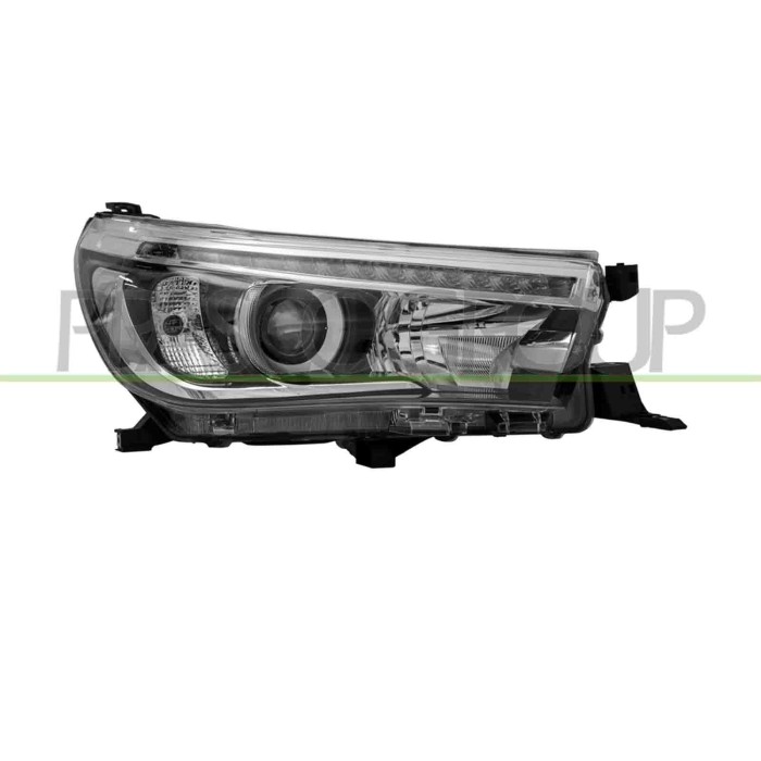 DX_SCRITTA_LOGO.jpg Proiettore Destro Hb3 Elettrico Con Motore Nero Led Toyota Hilux Revo (An120/An130) Dal 2016 Al 2020 811400K