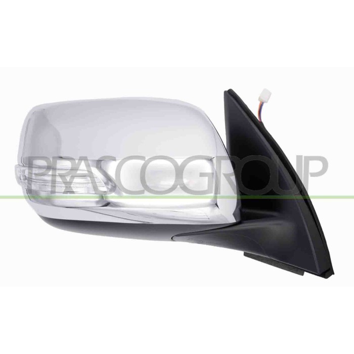 DX_SCRITTA_LOGO.jpg Retrovisore Destro Elettrico Nero Chiudibile Con Fanale Convesso Con Calotta Cromata Toyota Landcruiser Prad