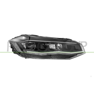 DX_SCRITTA_LOGO.jpg Proiettore Destro Elettrico Motore Senza Centralina Bordo Cromato Full Led Versione Valeo Volkswagen Polo 20