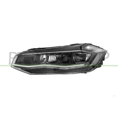 SX_SCRITTA_LOGO.jpg Proiettore Sinistro Elettrico Motore Senza Centralina Bordo Cromato Full Led Versione Valeo Volkswagen Polo 