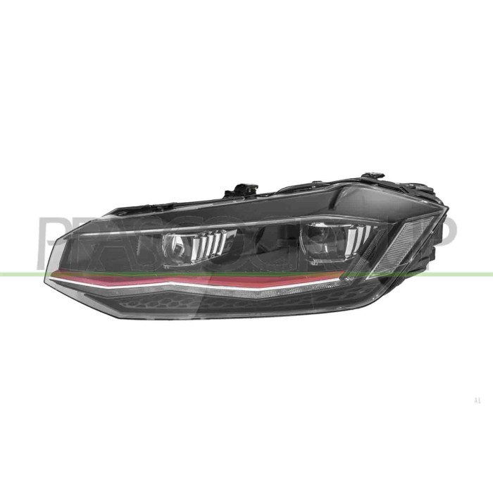 SX_SCRITTA_LOGO.jpg Proiettore Sinistro Elettrico Motore Senza Centralina Bordo Rosso Full Led Versione Valeo Volkswagen Polo 20