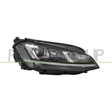 DX_SCRITTA_LOGO.jpg Proiettore Destro Xenon D3S+H7 Elettrico Con Motore Nero Volkswagen Golf 7 Dal 2012 Al 2016 5G1941040
