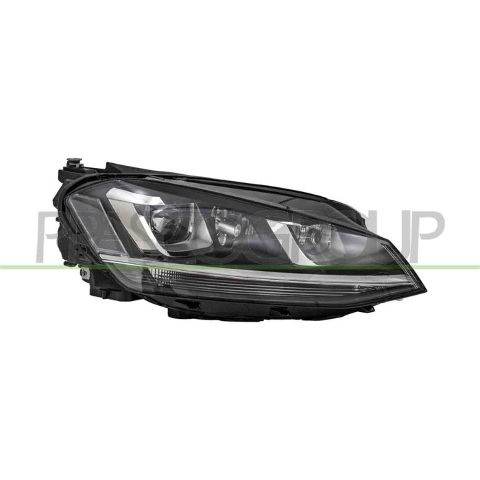 DX_SCRITTA_LOGO.jpg Proiettore Destro Xenon D3S+H7 Elettrico Con Motore Nero Volkswagen Golf 7 Dal 2012 Al 2016 5G1941040