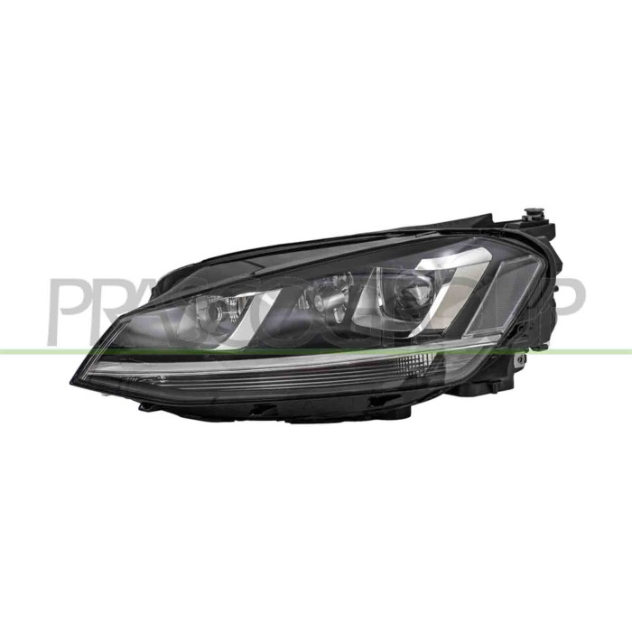 SX_SCRITTA_LOGO.jpg Proiettore Sinistro Xenon D3S+H7 Elettrico Con Motore Nero Volkswagen Golf 7 Dal 2012 Al 2016 5G1941039