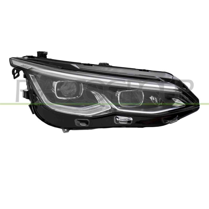 DX_SCRITTA_LOGO.jpg Proiettore Destro Elettrico Con Motore Cromato Led Versione Valeo Volkswagen Golf Viii Dal 2020 5H1941078F