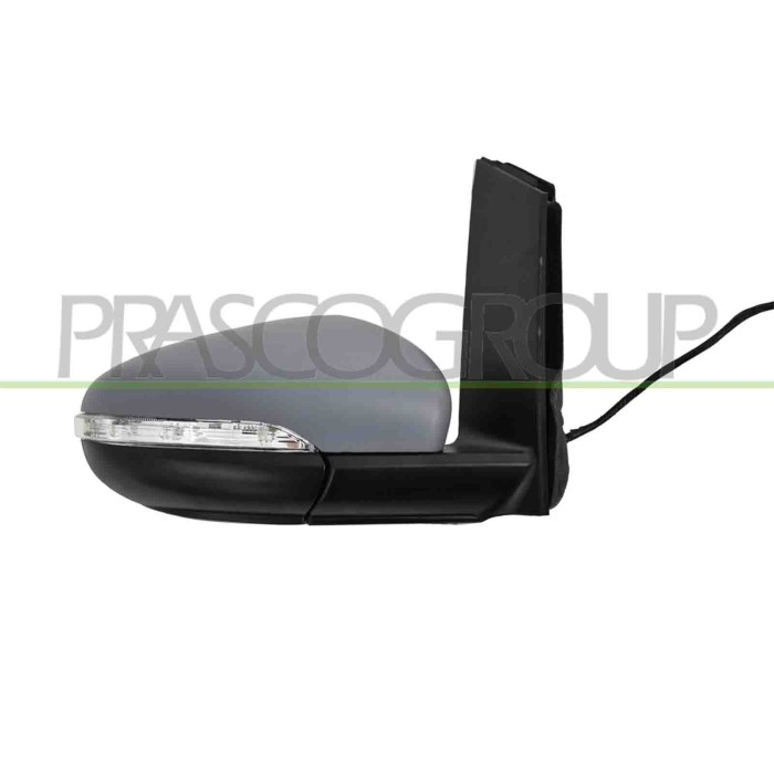 DX_SCRITTA_LOGO.jpg Retrovisore Destro Elettrico Con Primer Termico Con Fanale Convesso 6 Pins Volkswagen Touran Dal 2010 Al 201