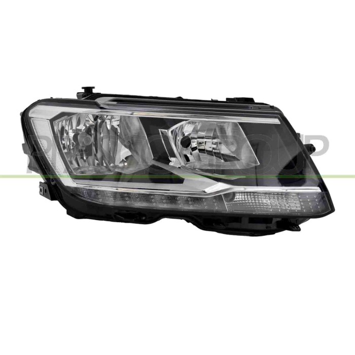 DX_SCRITTA_LOGO.jpg Proiettore Destro H7+H7 Elettrico Con Motore Con Luce Diurna Led Volkswagen Tiguan All Space Dal 2018 Al 202
