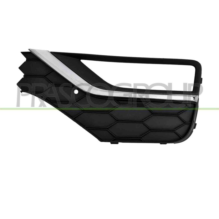 SX_SCRITTA_LOGO.jpg Griglia Sinistra Paraurti Anteriore Nera Con Sede Fendi Con Modanatura Cromata Volkswagen Amarok Dal 2016 2H