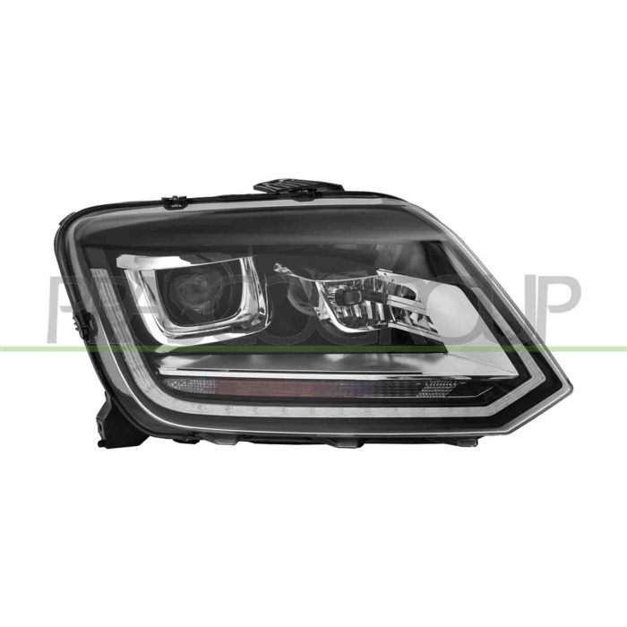 DX_SCRITTA_LOGO.jpg Proiettore Destro Elettrico Con Motore Con Luce Diurna Led Volkswagen Amarok Dal 2016 2H1941018A