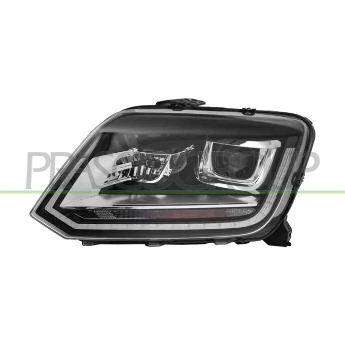SX_SCRITTA_LOGO.jpg Proiettore Sinistro Elettrico Con Motore Con Luce Diurna Led Volkswagen Amarok Dal 2016 2H1941017A