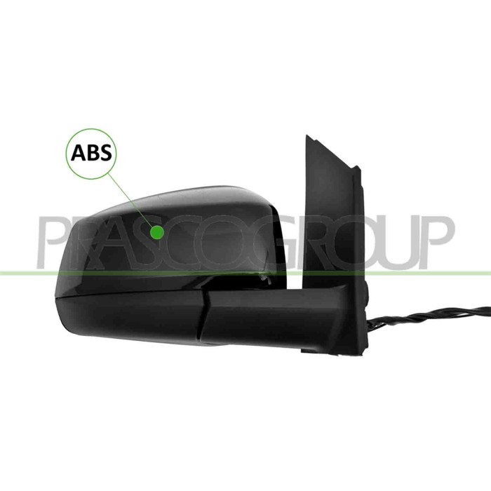 DX_SCRITTA_LOGO.jpg Retrovisore Destro Elettrico Con Primer Termico Chiudibile Convesso 7 Pins Ford Transit/Tourneo Connect (Chc