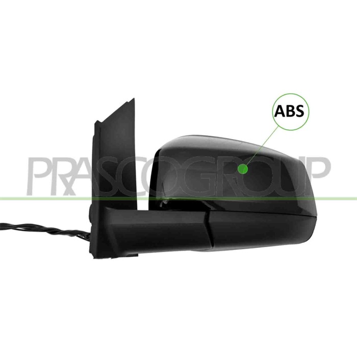 SX_SCRITTA_LOGO.jpg Retrovisore Sinistro Elettrico Con Primer Termico Chiudibile Convesso 7 Pins Ford Transit/Tourneo Connect (C
