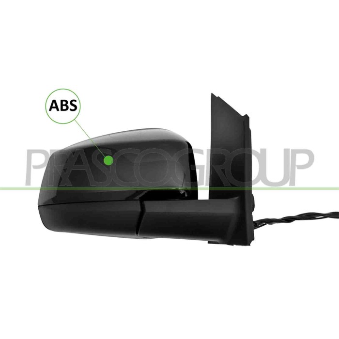 DX_SCRITTA_LOGO.jpg Retrovisore Destro Elettrico Con Primer Termico Chiudibile Con Blis Convesso 9 Pins Ford Transit/Tourneo Con
