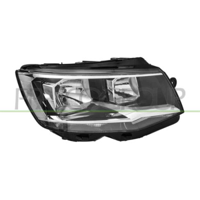 DX_SCRITTA_LOGO.jpg Proiettore Destro H7+H7 Elettrico Con Motore Nero Bordo Cromato Volkswagen T6 Dal 2015 Al 2019 7E1941006E