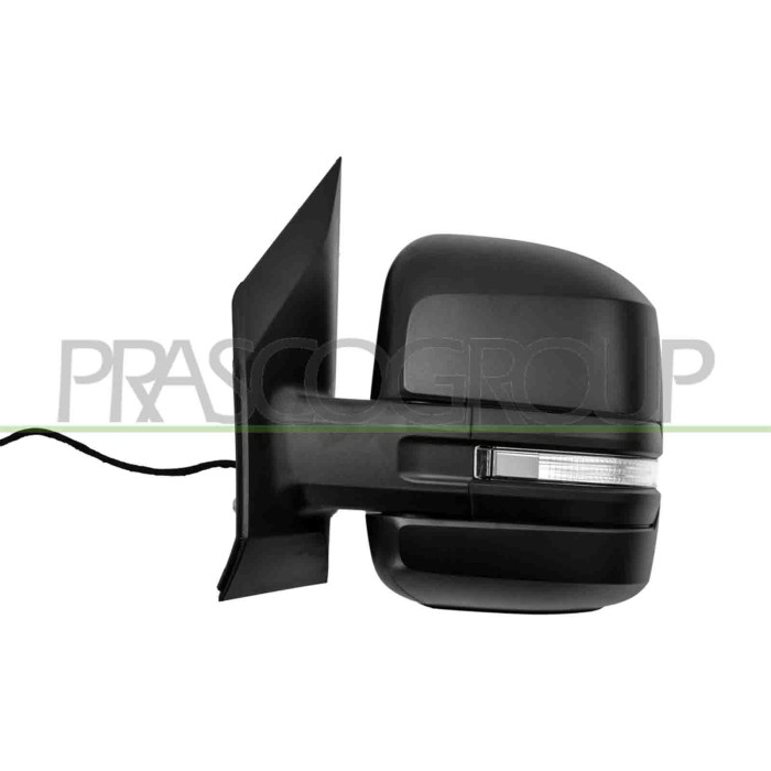 SX_SCRITTA_LOGO.jpg Retrovisore Sinistro Elettrico Nero Termico Con Fanale Convesso Volkswagen Crafter / Man Tge Dal 2017 7C1857