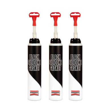 0099 AREXONS.jpg Arexons 0099 Black Silicone Gasket Guarnizione Siliconica Alte Temperature. 200 Ml 3 Pezzi