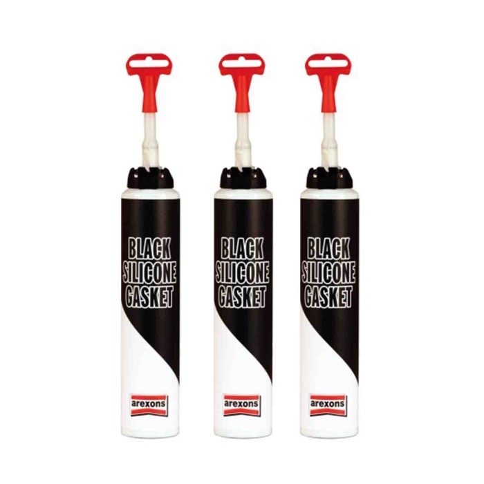0099 AREXONS.jpg Arexons 0099 Black Silicone Gasket Guarnizione Siliconica Alte Temperature. 200 Ml 3 Pezzi