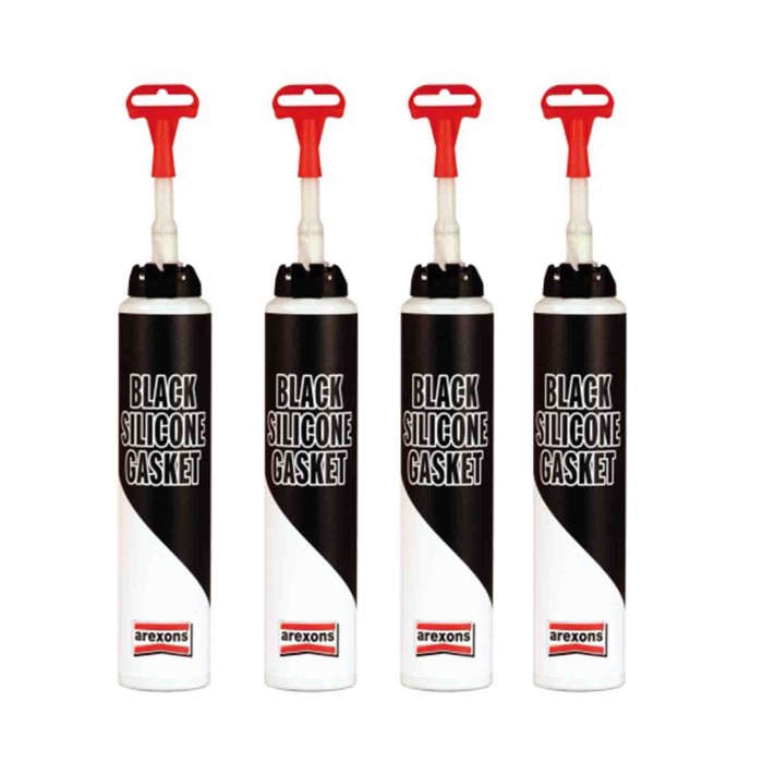 0099 AREXONS.jpg Arexons 0099 Black Silicone Gasket Guarnizione Siliconica Alte Temperature. 200 Ml 4 Pezzi