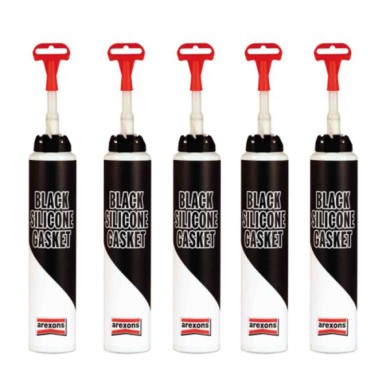 0099 AREXONS.jpg Arexons 0099 Black Silicone Gasket Guarnizione Siliconica Alte Temperature. 200 Ml 5 Pezzi