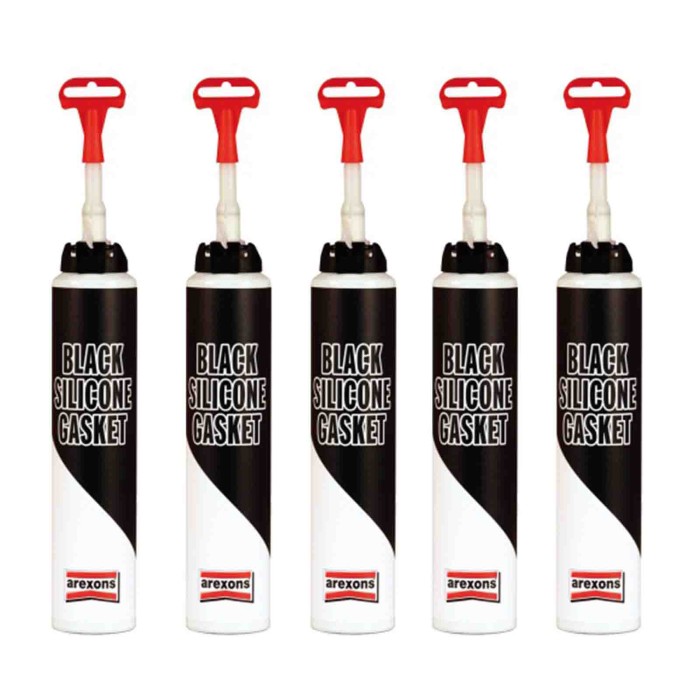 0099 AREXONS.jpg Arexons 0099 Black Silicone Gasket Guarnizione Siliconica Alte Temperature. 200 Ml 5 Pezzi