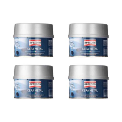 Arexons Cera Metal 8271 250ml Lucidatura E Proteggi Rapida Carrozzeria 4 Pezzi