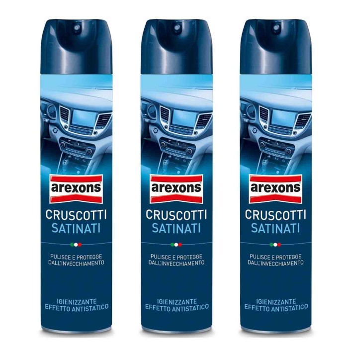 148589-large_default.jpg Arexons Cruscotti Satinati 8317 600ml Detergente Plastiche Interni 3 Pezzi