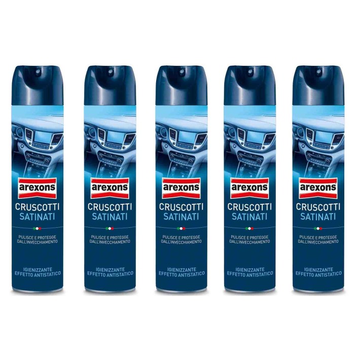 148589-large_default.jpg Arexons Cruscotti Satinati 8317 600ml Detergente Plastiche Interni 5 Pezzi