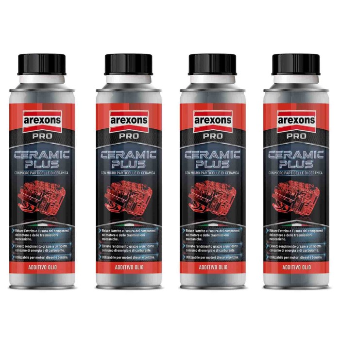 9887_2.jpg Arexons 9887 Additivo Olio Ceramic Plus 300 Ml 4 Pezzi