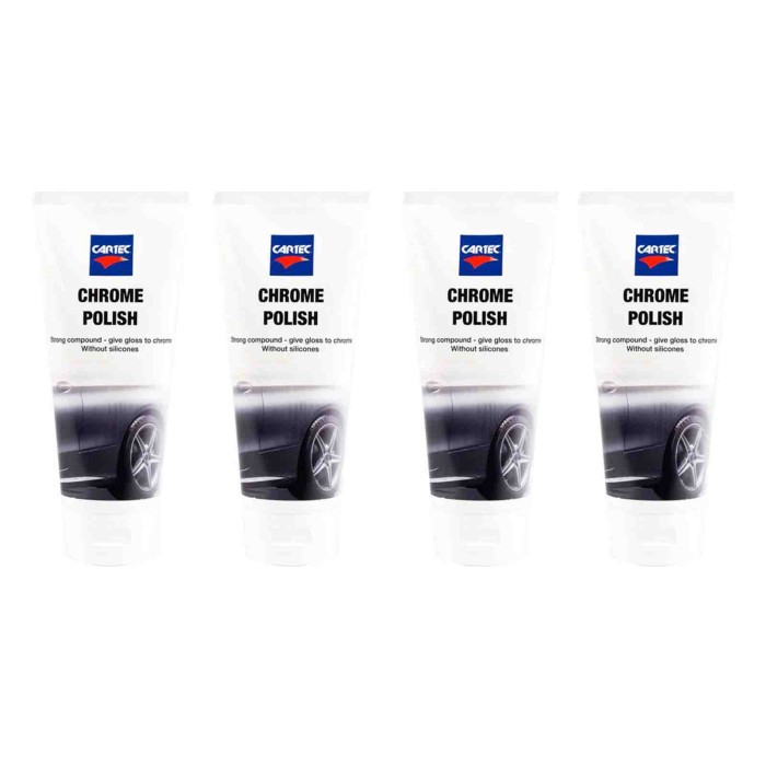 CAT.jpg Cartec - Polish Cromature - Chrome Polish 250ml Crema Pulizia Per Parti Cromate E Metalliche 4 Pezzi