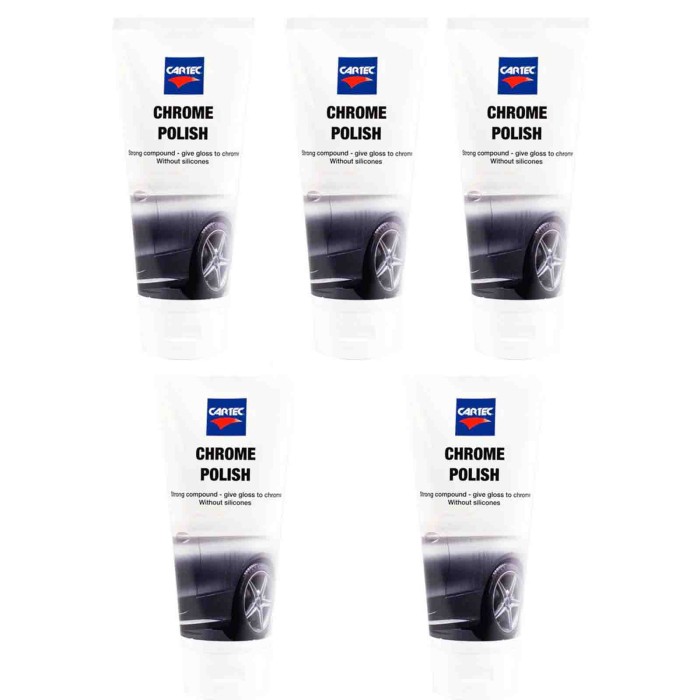 CAT.jpg Cartec - Polish Cromature - Chrome Polish 250ml Crema Pulizia Per Parti Cromate E Metalliche 5 Pezzi